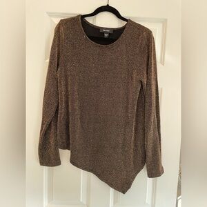 Karen Kane Gold shimmer asymmetric top size M